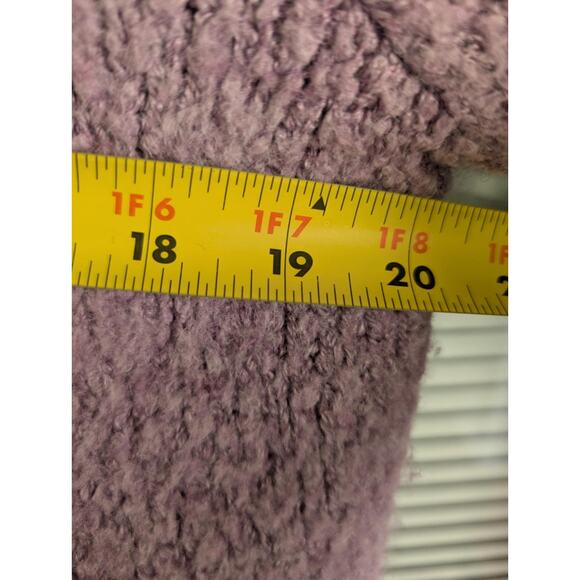 TALBOTS Cardigan Sweater Jacket Knit Wool Super Soft Purple Size L - Picture 4 of 5